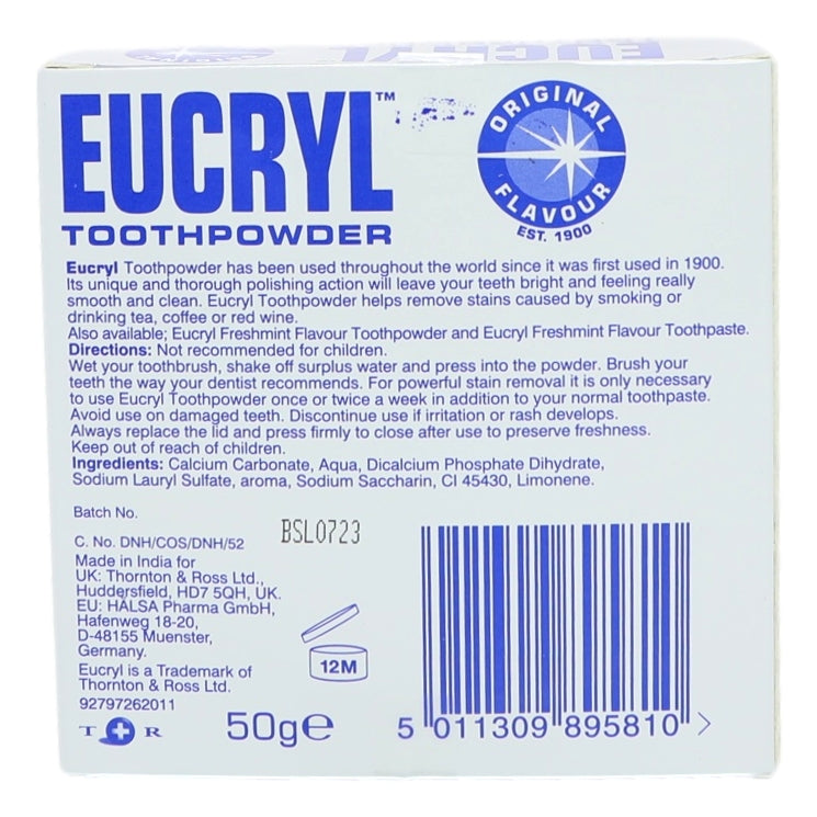 Eucryl Toothpowder 50g Original