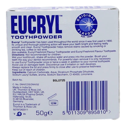 Eucryl Toothpowder 50g Original