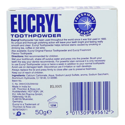 Eucryl Toothpowder 50g Freshmint