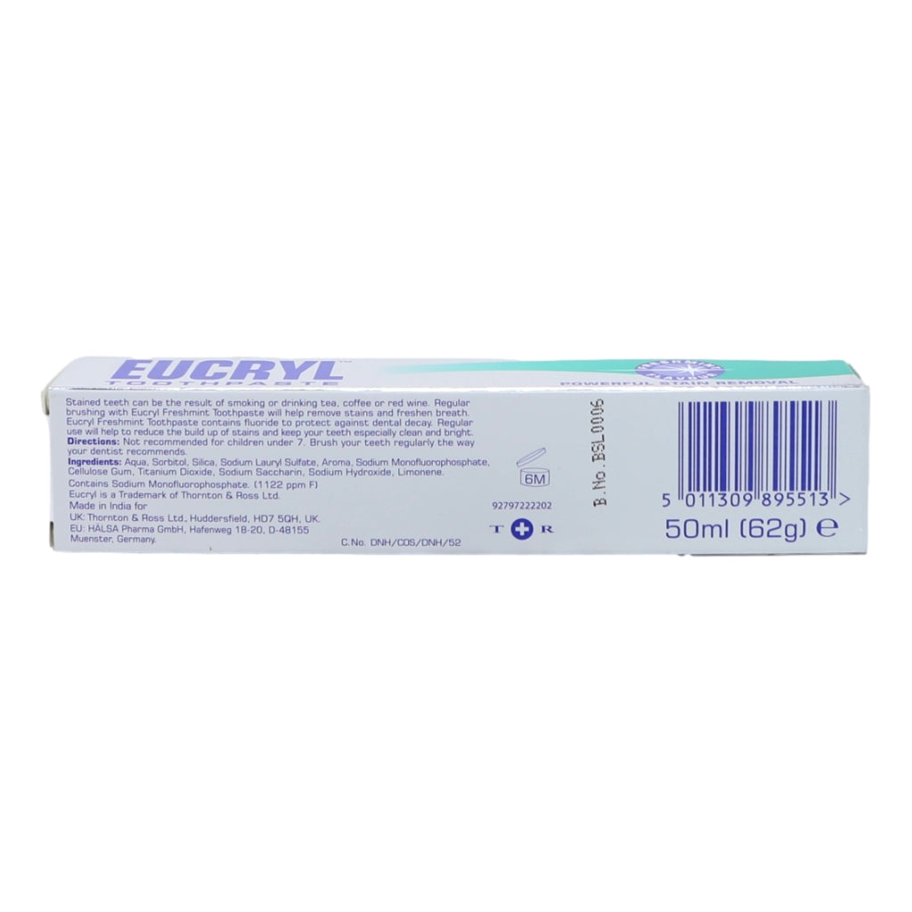 Eucryl Toothpaste 50ml Freshmint