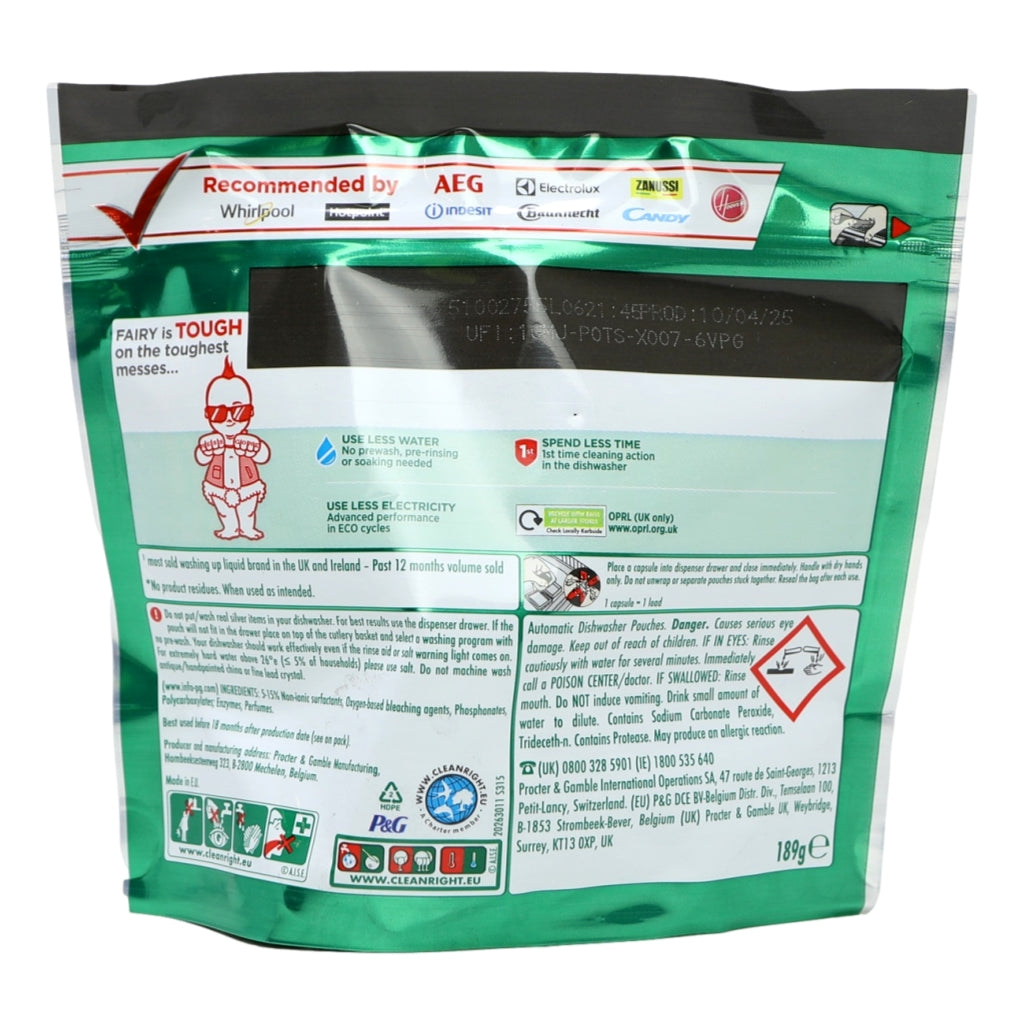 Fairy Dishwasher Tablets 14s Original All In One