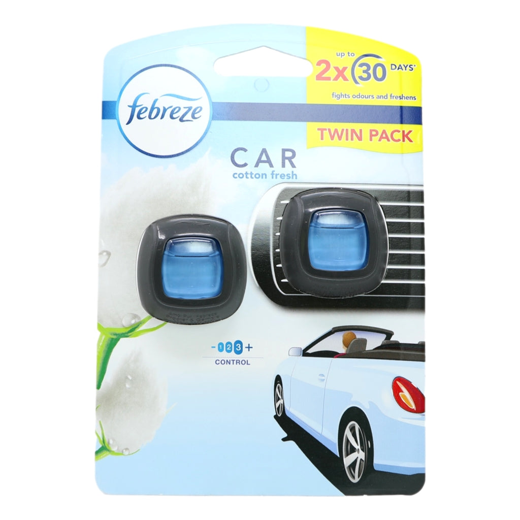Buy Febreze Car Clip Twin Pack Cotton online at Intamarque Wholesale – Trusted FMCG distributor