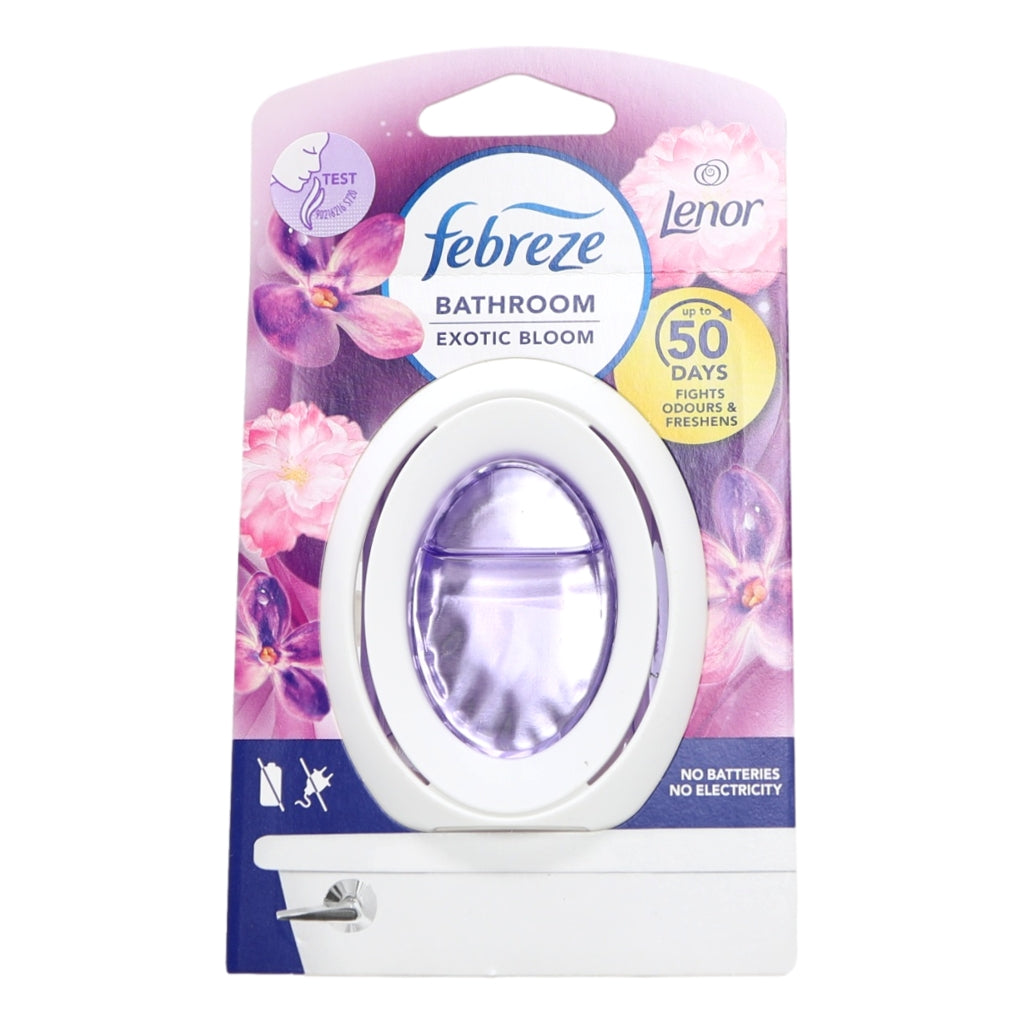 Buy Febreze Bathroom Air Freshener 7.5ml Exotic Bloom online at Intamarque Wholesale – Trusted FMCG distributor