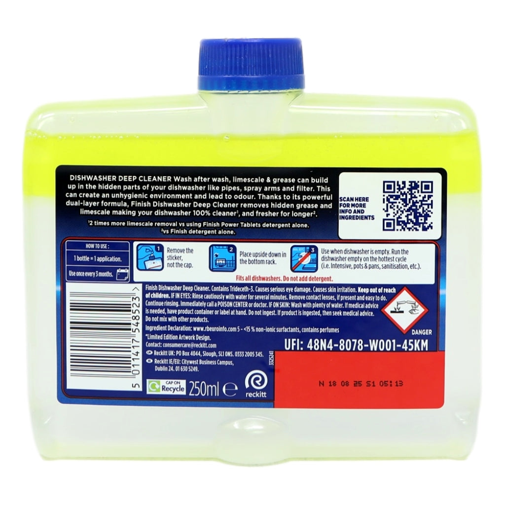 Finish Dishwasher Cleaner 250ml Lemon