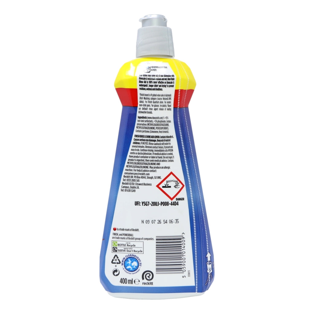 Finish Rinse Aid 400ml Lemon