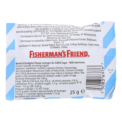 Fisherman's Friend Lozenges 25g Original Sugar Free (Blue Stripe)
