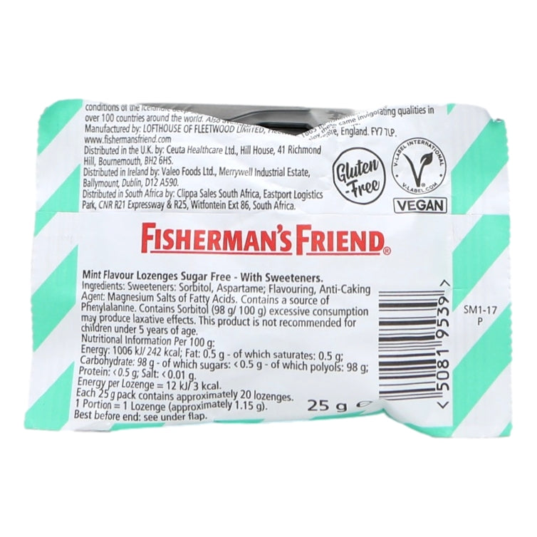 Fisherman's Friend Lozenges 25g Mint Sugar Free