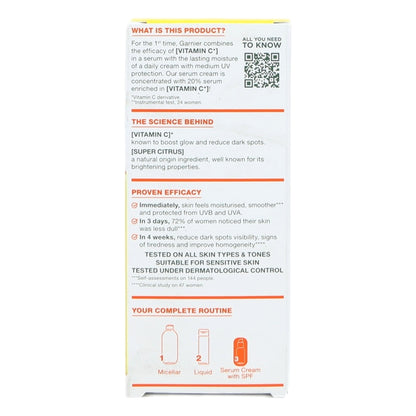 Garnier Naturals Vitamin C 50ml Cream Brightening Serum SPF25