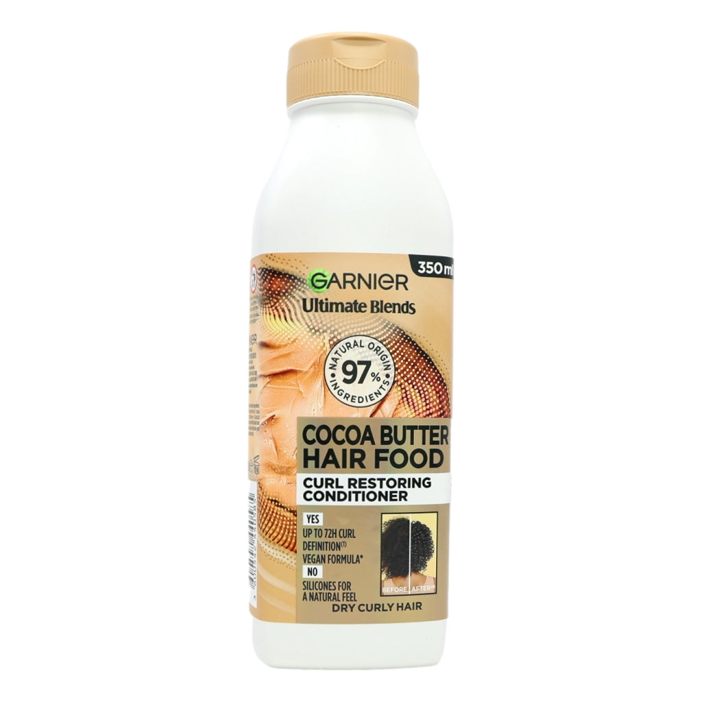 Buy Garnier Ultimate Blends Hair Food Conditioner 350ml Cocoa Butter (Curly Hair) online at Intamarque Wholesale – Trusted FMCG distributor