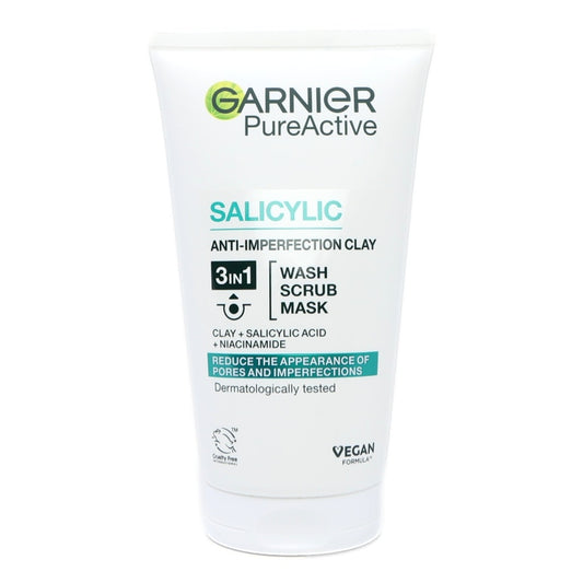 Garnier Pure Active 3in1 150ml Cleansing Wash Tube