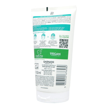 Garnier Pure Active 3in1 150ml Cleansing Wash Tube