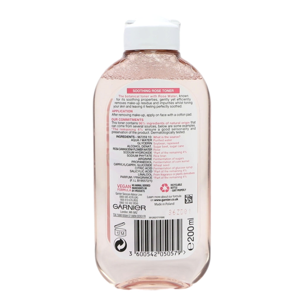 Garnier Naturals 200ml Rose Toner