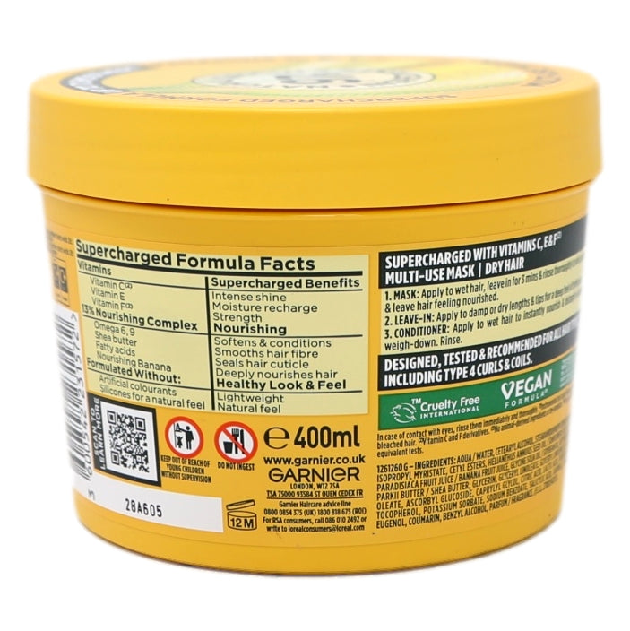 Garnier Ultimate Blends Mask 400ml 3in1 Hair Food Banana & Shea