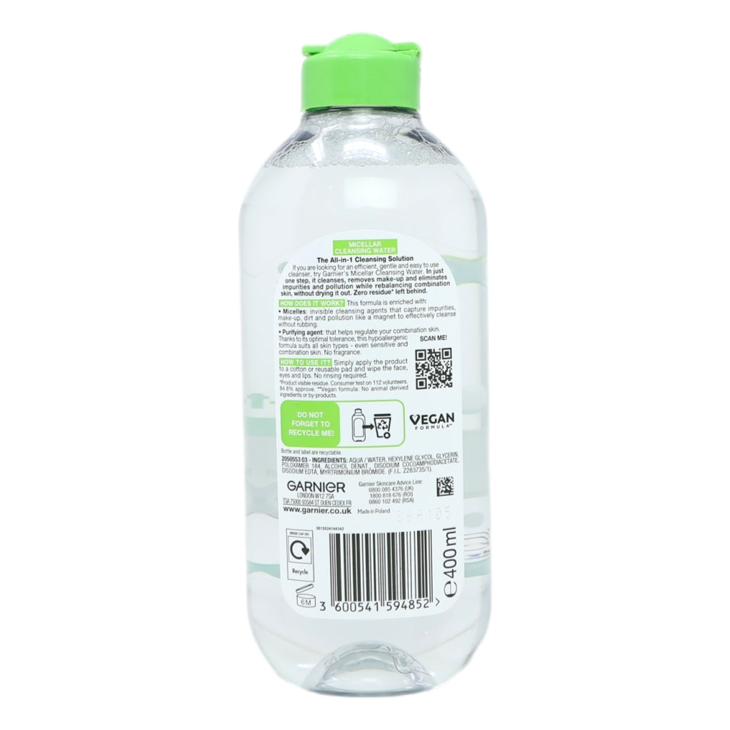 Garnier Micellar Cleansing Water 400ml Hyaluronic Aloe