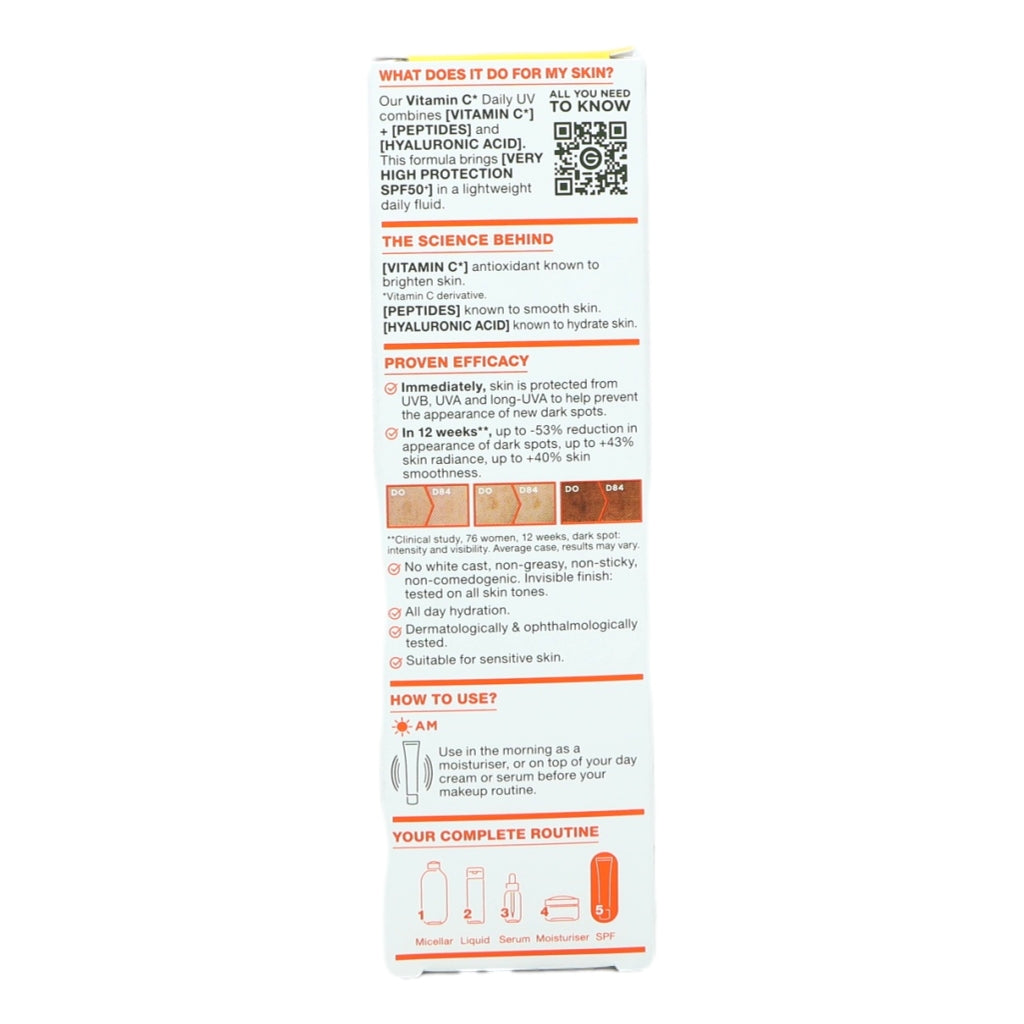 Garnier Vitamin C DAILY UV Invisible SPF50+ 40ml