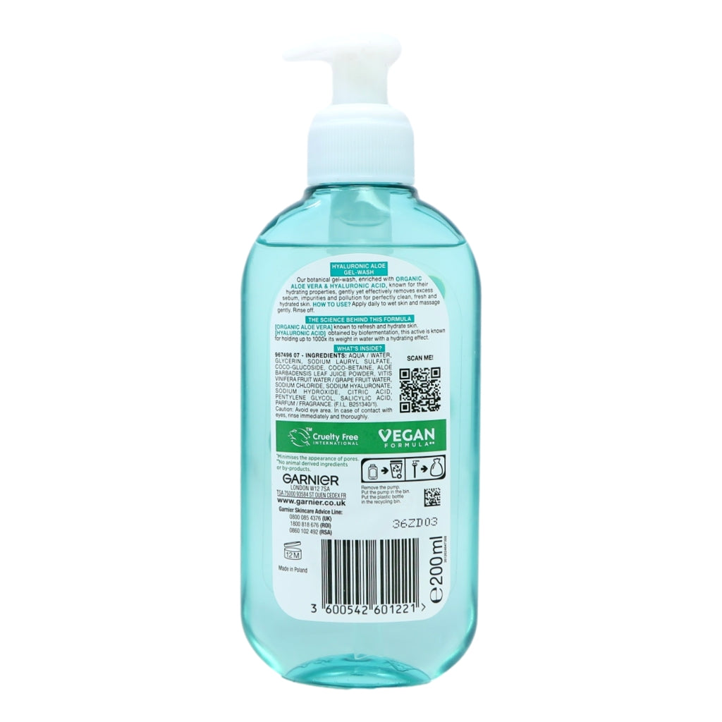 Garnier Hyaluronic Aloe 200ml Gel Wash