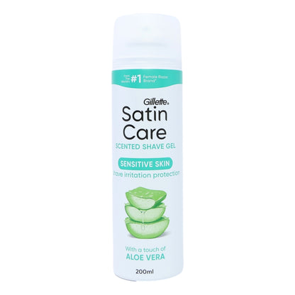 Gillette Satin Care Shave Gel 200ml Sensitive