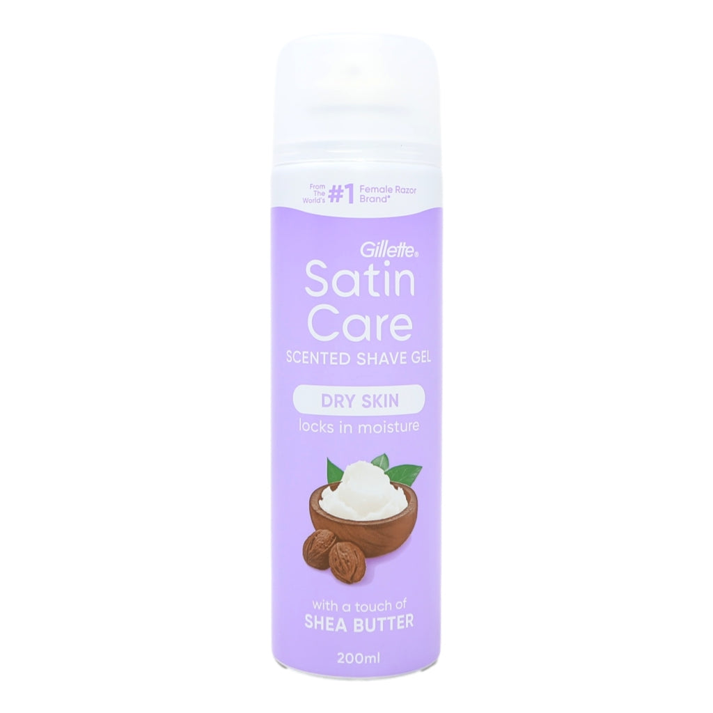 Gillette Satin Care Shave Gel 200ml Dry Skin Shea Butter