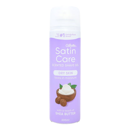 Gillette Satin Care Shave Gel 200ml Dry Skin Shea Butter