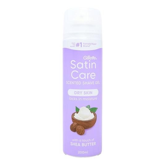 Gillette Satin Care Shave Gel 200ml Dry Skin Shea Butter