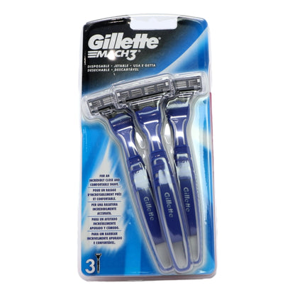 Gillette Mach3 Razors 3pk Disposable