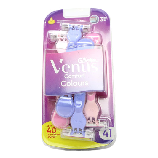 Gillette Venus Comfort 3 Disposable Razors 4s Colours