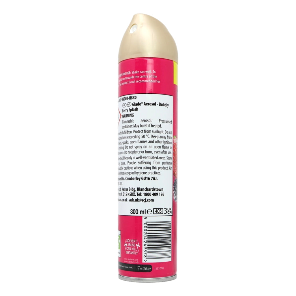 Glade True Scent Aerosol 300ml Berry Pop