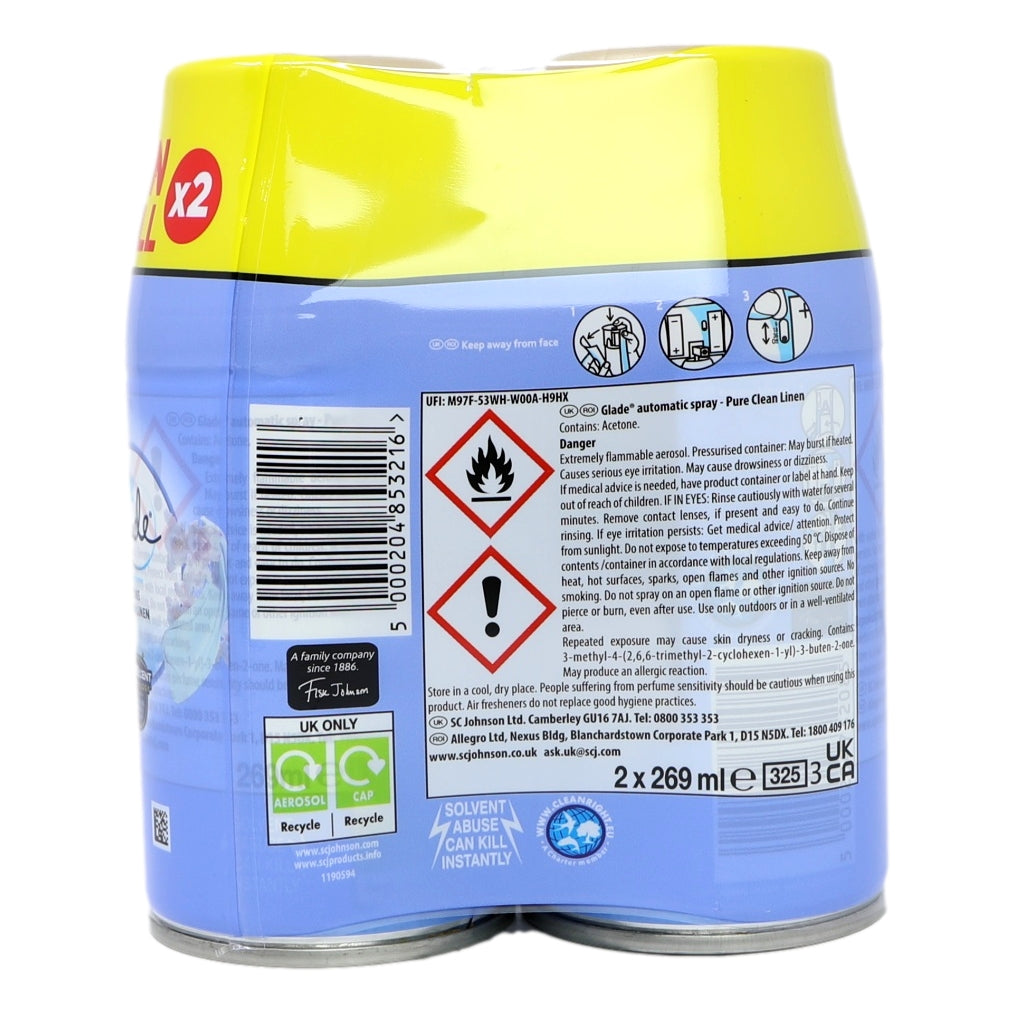 Glade Automatic Spray Twin Refill 269ml Clean Linen