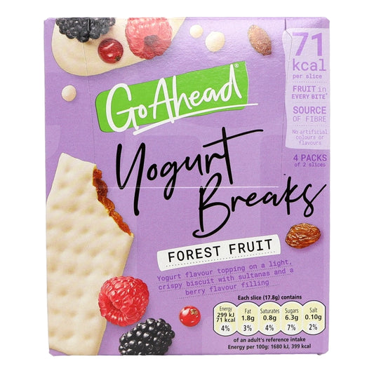 Buy Go Ahead Forest Fruit Yogurt Breaks 4pk 9x4x35.5g online at Intamarque Wholesale – Trusted FMCG distributor