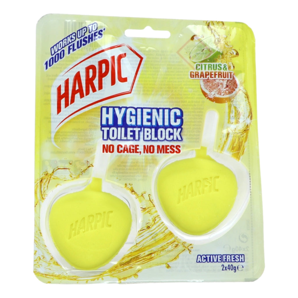 Harpic Toilet Block 2pk Citrus (2x40gm)