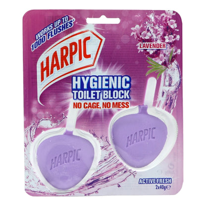 Harpic Toilet Block 2pk Lavender (2x40gm)