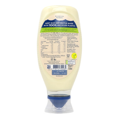 Hellmanns Real Mayonnaise 750ml Squeezy