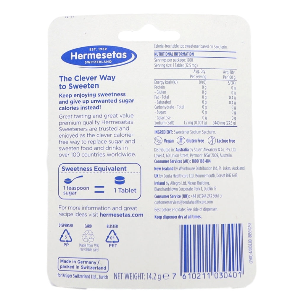 Hermesetas Sweeteners 1200s Mini