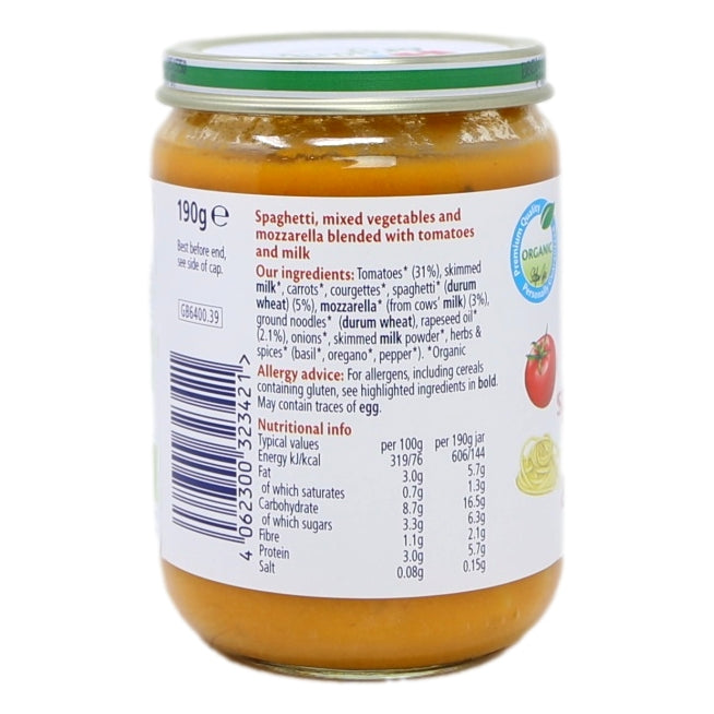 Hipp Organic Spaghetti with Tomatoes & Mozzarella 7+ Months 190g
