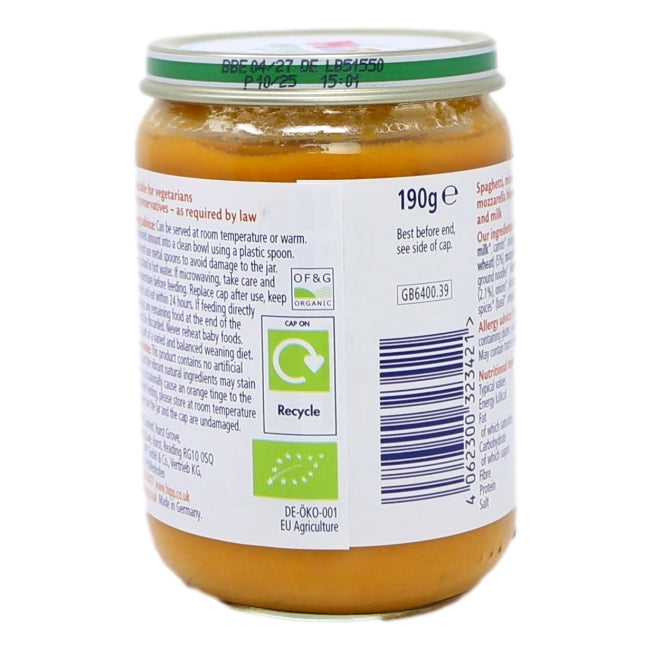 Hipp Organic Spaghetti with Tomatoes & Mozzarella 7+ Months 190g