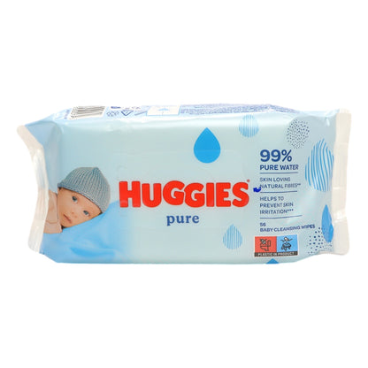 Huggies Baby Wipes 56s Pure