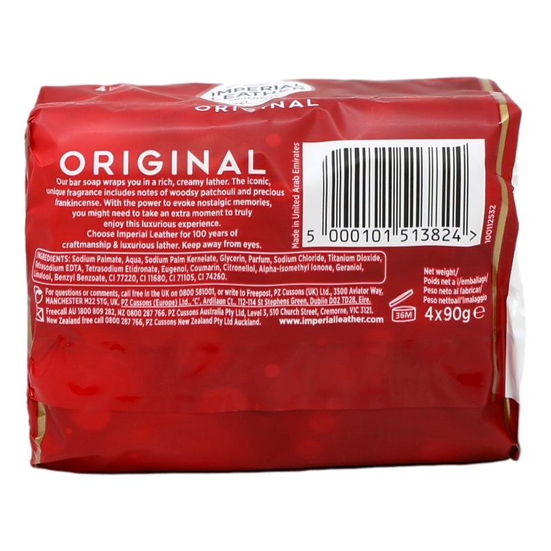 Imperial Leather Soap 4 x 90g Original