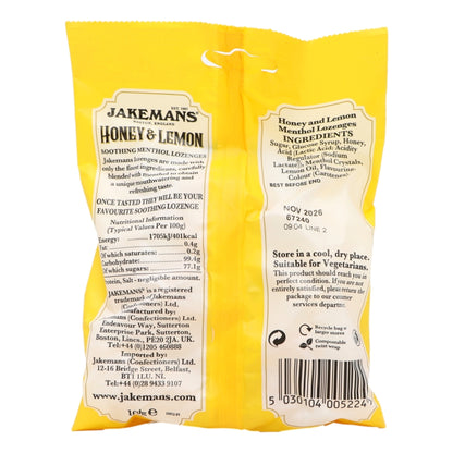 Jakemans Soothing Lozenges 160g Honey & Lemon
