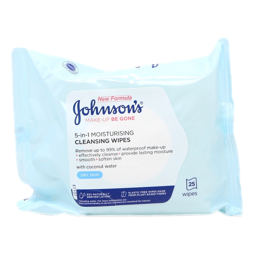 Johnsons Make Up Be Gone Wipes 25s Moisturising