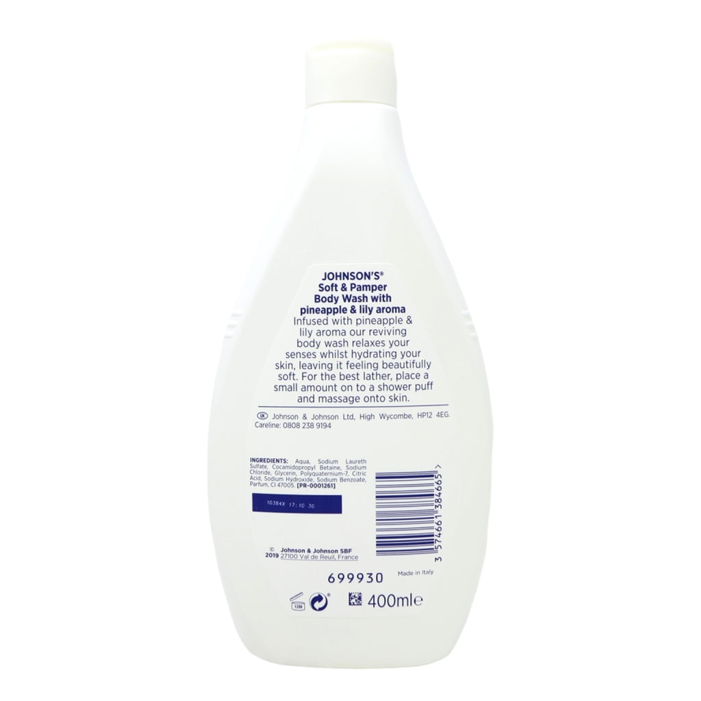 Johnsons Body Wash 400ml Pamper