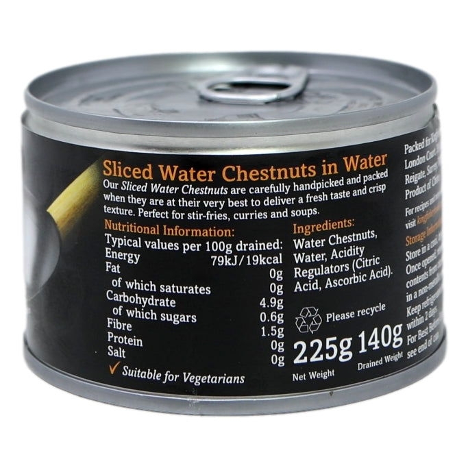 Kingfisher Oriental Sliced Water Chestnuts in Water 225g