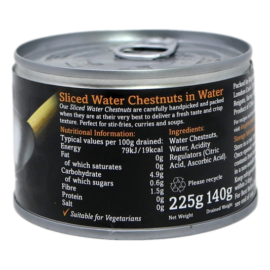 Kingfisher Oriental Sliced Water Chestnuts in Water 225g