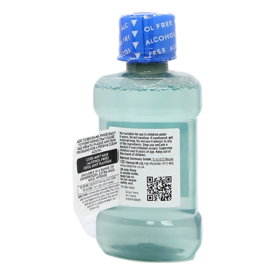 Listerine Mouthwash 80ml Cool Mint Mild Alcohol Free