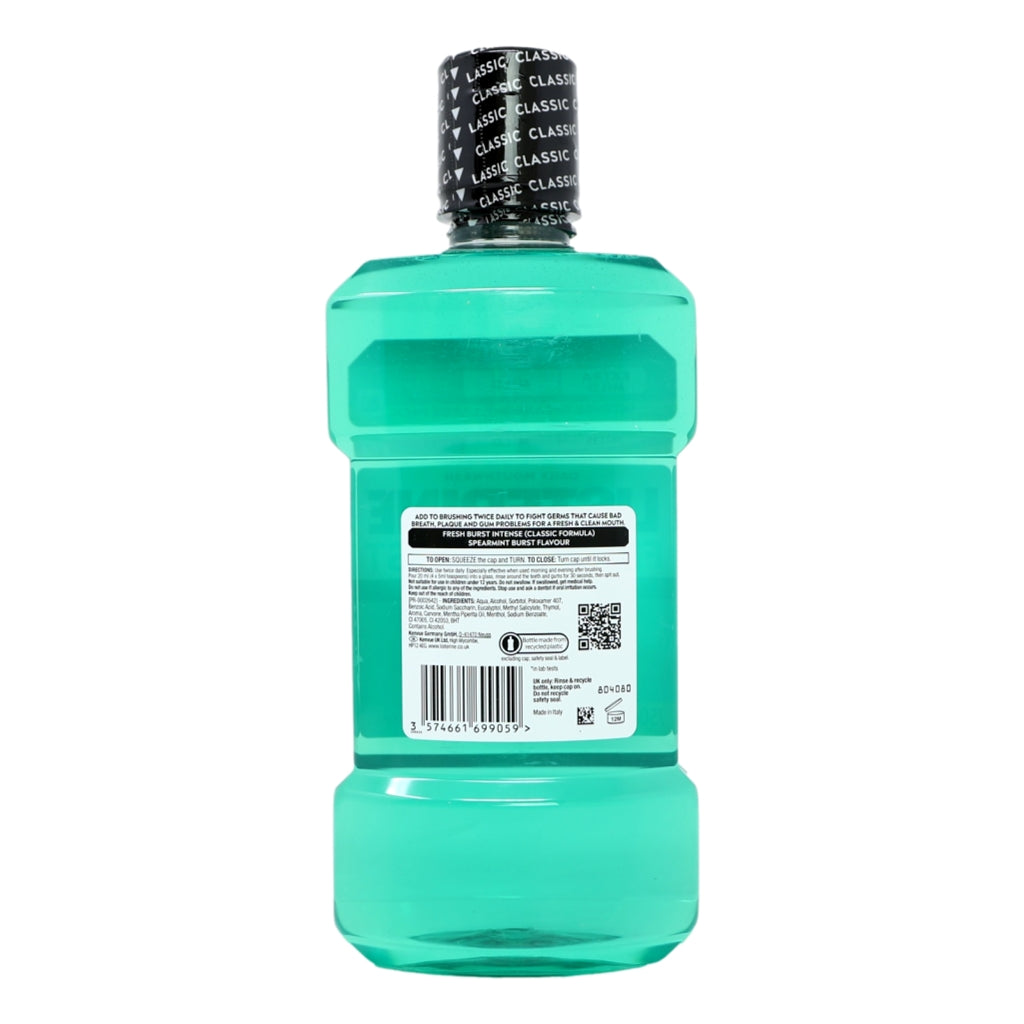 Listerine Essentials Mouthwash 750ml Freshburst