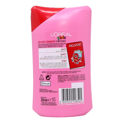 L'Oreal Kids Very Berry Strawberry Conditioner packaging on a white background