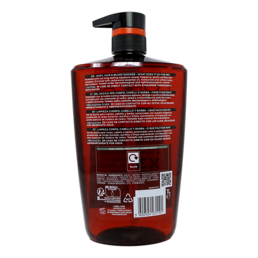 L'Oreal Men Expert Shower Gel 1l Barberclub