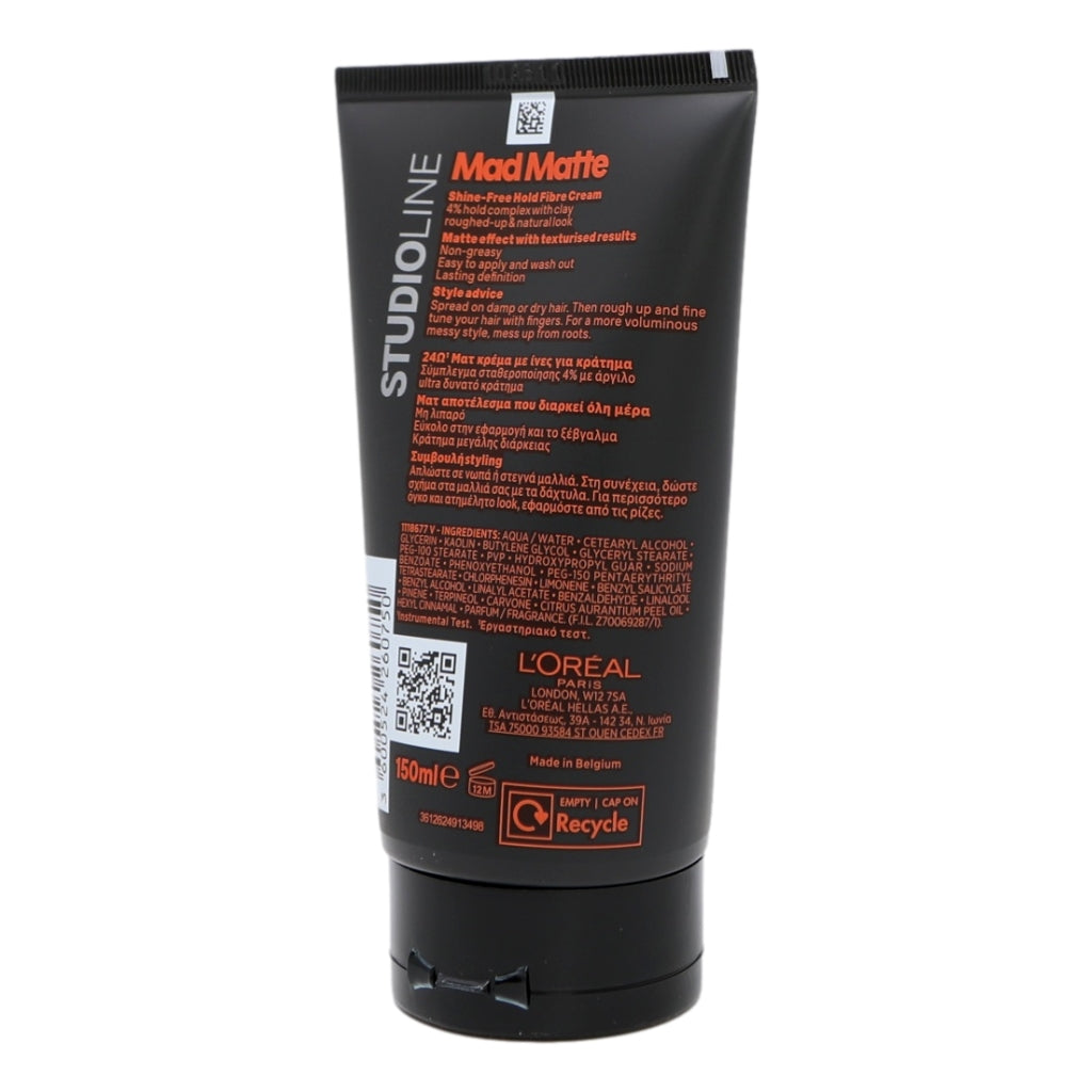 L'Oreal Studio Line 150ml Matte & Messy Paste Tube