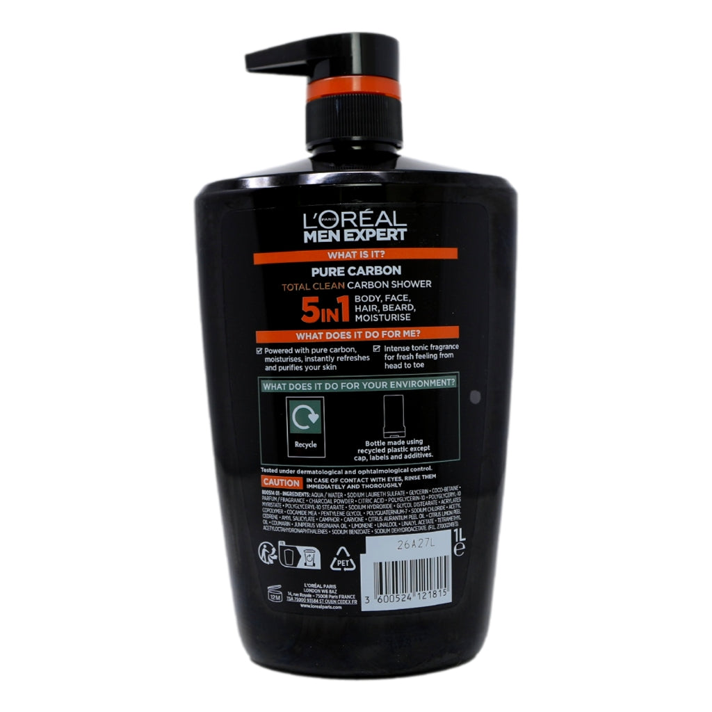 L'Oreal Men Expert Shower Gel 1L Carbon Protect