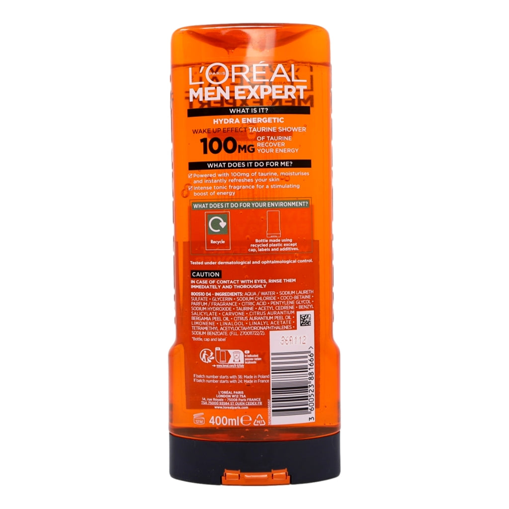 L'Oreal Men Expert Shower Gel 400ml Hydra Energetic
