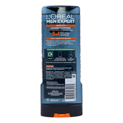 L'Oreal Men Expert Shower Gel 400ml Magnesium Defence